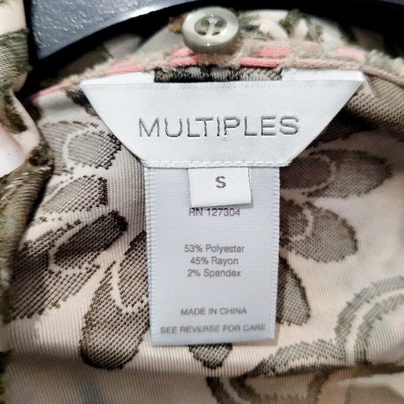 Womans Muliples Oversized Pull Over Tunic Size S with Detachable Scarf Colorful - Picture 5 of 9